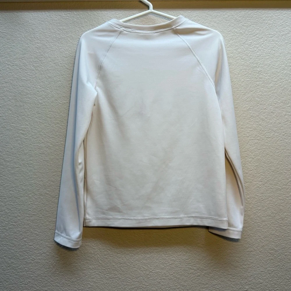 White Long Sleeve Boys Rash Guard-Old Navy